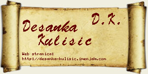 Desanka Kulišić vizit kartica